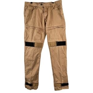 Jordan Craig Mens 32x32 Xavier Moto Cargo Jeans Legacy Edition Khaki Biker